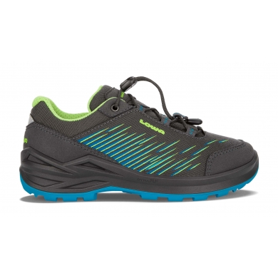 Lowa Hiking Shoes Zirrox Low GTX (Multifunction, waterproof) anthracite/turquoise Kids